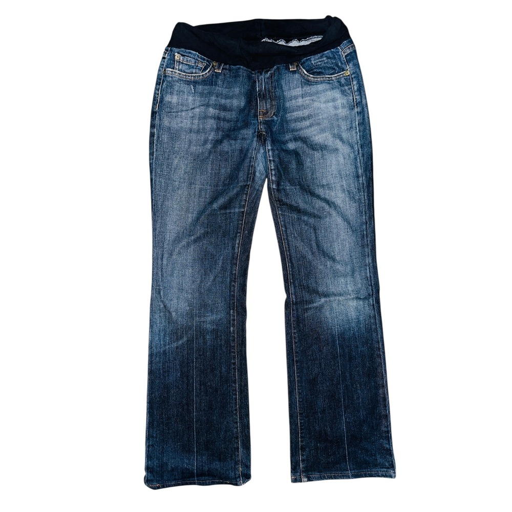 WB6 Pea in Pod 7FAM 7 For All Mankind Maternity Jeans Medium Wash Denim Bootcut